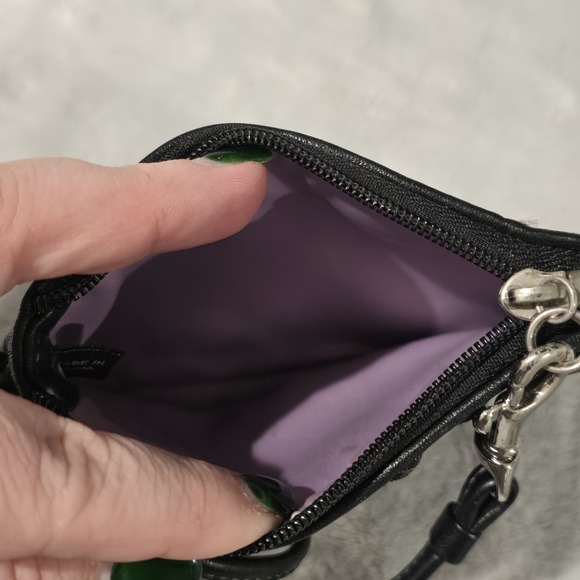 Coach Black and Silver  Wristlet Clutch - Picture 3 of 3